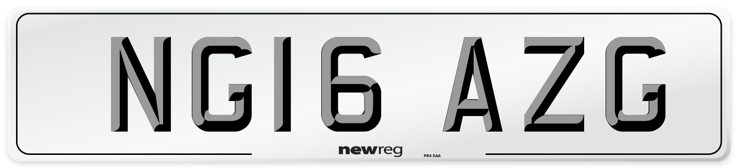 NG16 AZG Number Plate from New Reg